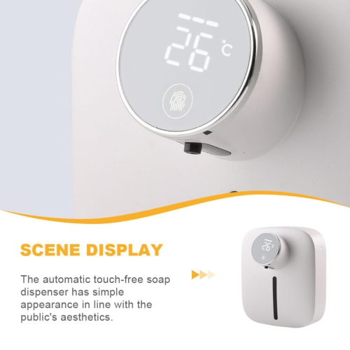 Distributeur de savon automatique Distributeur de savon sans contact Distributeur de mousse à recharge USB - Blanc