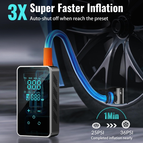 Tire Inflator Portable Air Compressor Air Pump Electric Air Pump Cordless Tire Pump for Car Motorcycle Bike Ball