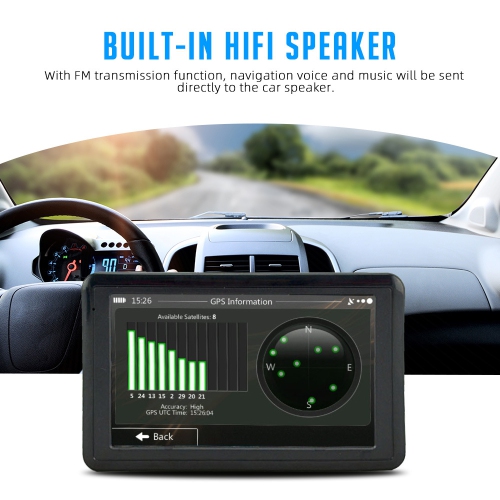 Système de navigation portatif de 7 po pour voiture