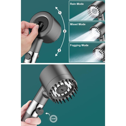 Puissant filtre de douche Supercharged pomme de douche en vaporisateur pour salle de bain