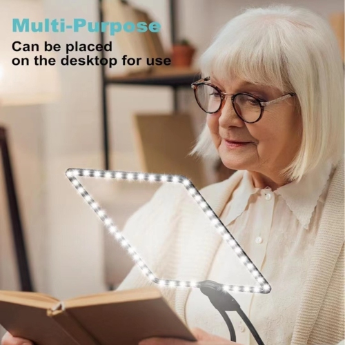 Hand-Free Magnifying Glass with Light,Neck Wear Large Magnifier,Flexible Gooseneck Magnifier for Elderly Reading Sewing