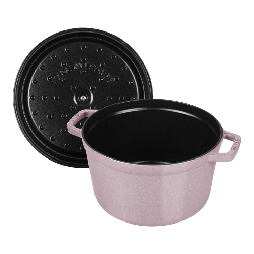 STAUB La Cocotte 4.75 L Cast Iron Round Cocotte Deep, Cherry Blossom