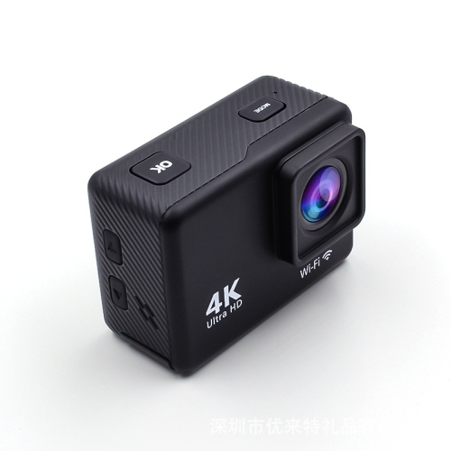 Action Camera 4K Video Camera Anti-shake with Remote Control Action Camera Camera, Black + 64G Card