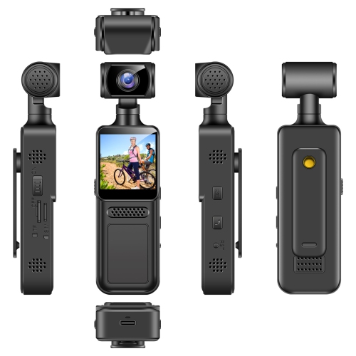Ultra-clear 4G sports pocket camera with 180-degree rotating lens, creative and compact portable recorder, sports camera