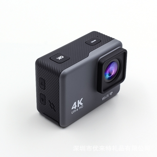 Sports camera 4K video camera anti-shake with remote control sports camera video camera, gray + 128G card