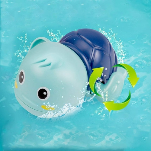 Baby bath toys, suitable for 1 year old kids, toddler toys, chain up swimming turtle toys, floating baby pool bathtub toys