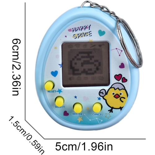 Pet Virtual Machine | Tamagotchi Game with 9 Feeding Modes | Retro Virtual Toy Pet | Retro Portable Game Console - Blue