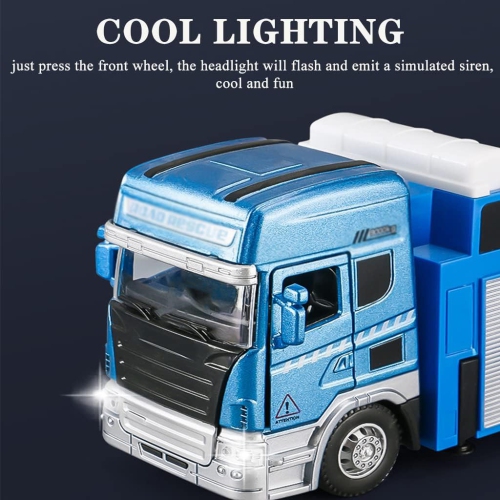 Chariot élévateur à ciseaux miniature pour enfants Véhicule d'ingénierie de levage de godet jouet de réparation de panne routière modèle avec lumière