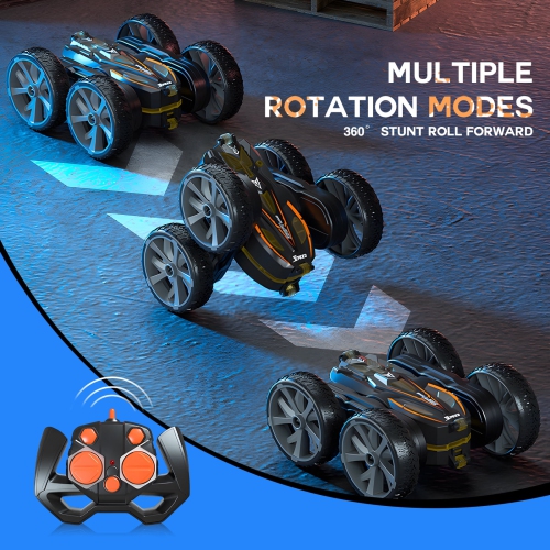 Remote Control Car Car Stunt Remote Control Car Toy New Upgrade Model with Light Strip and Headlight