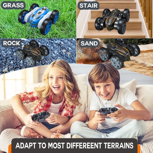 Remote Control Car Car Stunt Remote Control Car Toy New Upgrade Model with Light Strip and Headlight