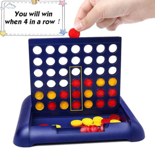 3D Four in a Row children's puzzle game suitable for children aged 5 and above and family gatherings Four-player Bingo board game