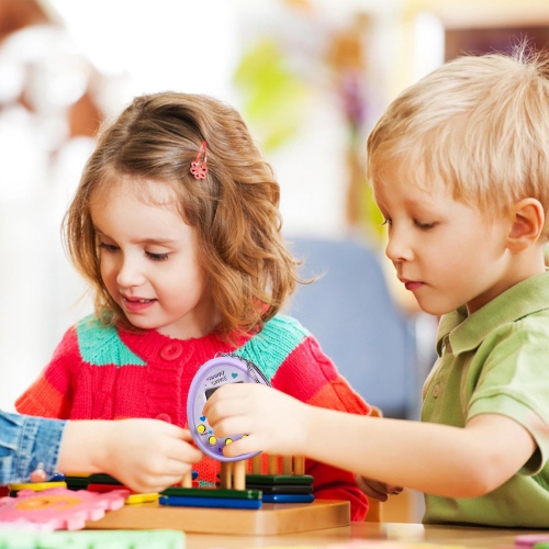 Pet Virtual Machine | Tamagotchi Game with 9 Feeding Modes | Retro Virtual Toy Pet | Retro Portable Game Console - Purple