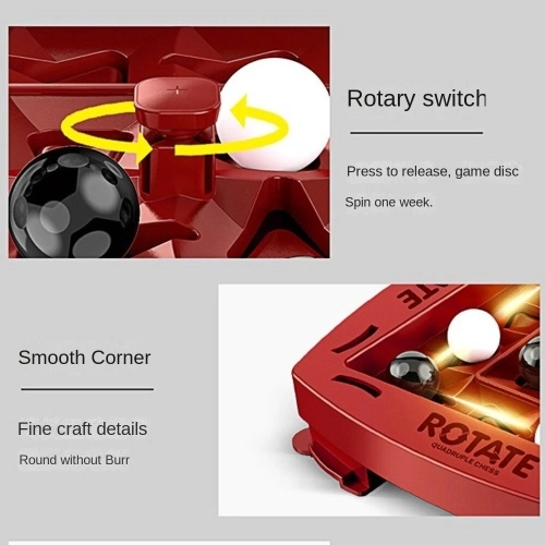 IQ skill development track logic board game parent-child time, puzzle rotating chess black and white four-in-one game strategy toy