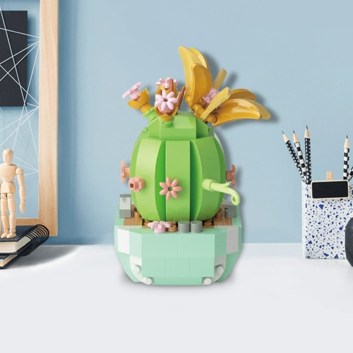 Adult succulent flower building blocks, plant series, home office decoration building block sets, plant building block toys, Mother's Day holiday