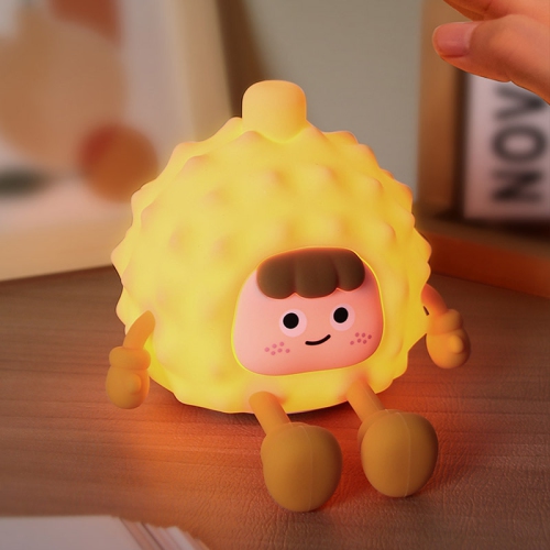GREEN SCENIC  Cute Cartoon Durian Lamp - Food Grade Silicone Material, Soft Light, Anti-Fall Design, Child Safety Nursery And Camping Lamp