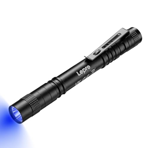 Lampe UV de Lepro, stylo de lampe de poche UV de LED 365&nbsp;nm, détecteur de lampe de poche ultraviolette de LED pour urine d'animaux, taches de