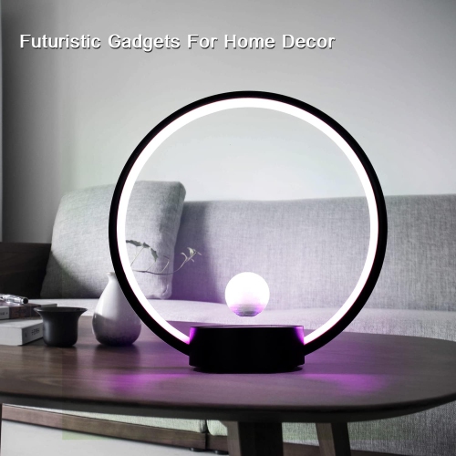 Suspended Moon Lamp - Magnetic Floating RGB Night Light, Touch Control, Bedroom/Office Rotating Decor, Unique Tech Gift