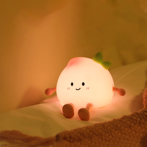 GREEN SCENIC  Night Light - Three Levels Of Dimmable Warm Light, 600Mah Battery, Portable Baby Room/bedroom/gift In Peach