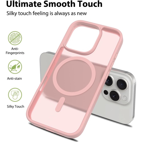 for iPhone 16 pro Case [Compatible with Magsafe]Translucent Matte Phone Cover, [10 FT Military Grade Drop Protection]