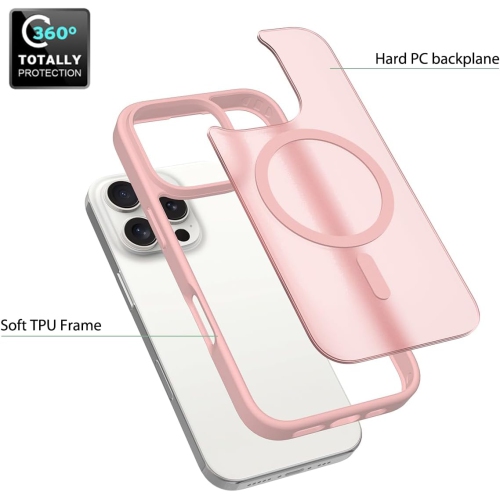 for iPhone 16 pro Case [Compatible with Magsafe]Translucent Matte Phone Cover, [10 FT Military Grade Drop Protection]