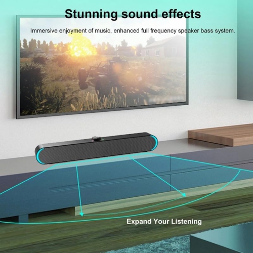 Wired Computer Speakers Stereo Subwoofer Powerful Music Player Bass Surround Speakers 3.5mm Audio