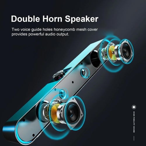 Wired Computer Speakers Stereo Subwoofer Powerful Music Player Bass Surround Speakers 3.5mm Audio