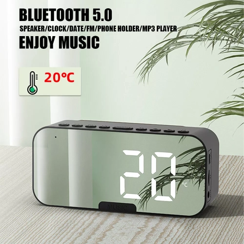 Smart Bluetooth audio electronic multi-function clock student wake-up alarm clock artifact wireless small speaker high sound quality