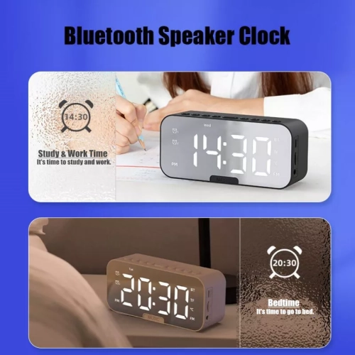 Smart Bluetooth audio electronic multi-function clock student wake-up alarm clock artifact wireless small speaker high sound quality