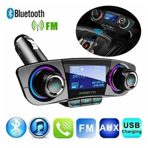 Émetteur FM pour l'auto compatible Bluetooth Kit chargeur lecteur MP3 Adaptateur USB H7K0