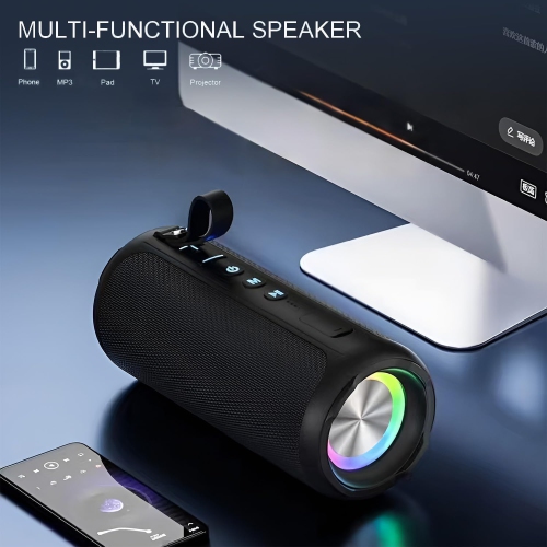 Wireless Speaker - Superior HD Sound, Ultra-Portable Wireless Design, IPX6 Waterproof, 6 Hours Extended Play Time, TWS Pairing, Great for Home,