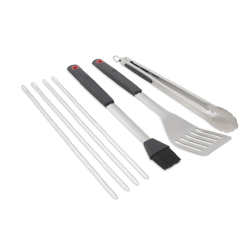 Ensemble d'outils pour barbecue à poignée souple GrillProDeluxe - 7 pièces