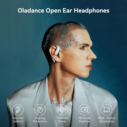 Refurbished - Oladance OWS Pro Wearable Stereo True Wireless Open Ear Headphones (Porcelain White)