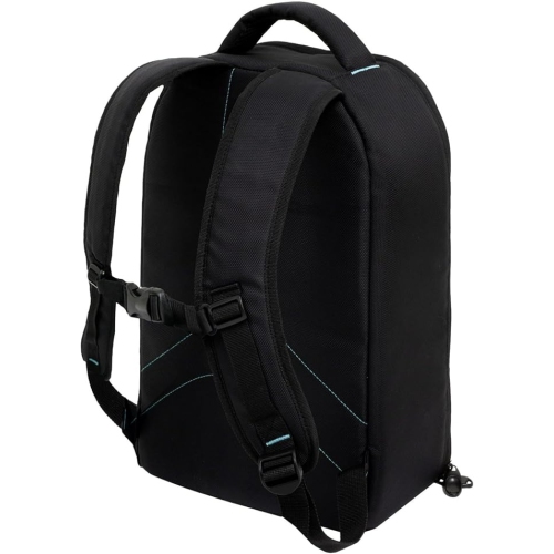 Vespera Foam Padded Backpack with Storage Space Straps and Pockets - Black