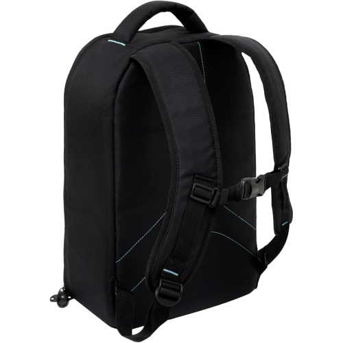 Vespera Foam Padded Backpack with Storage Space Straps and Pockets - Black