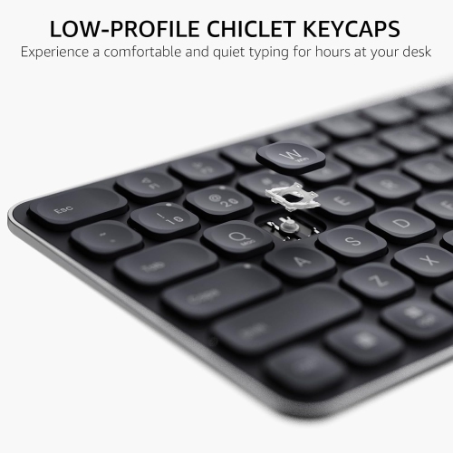 Rapoo 9010M Wireless Keyboard and Mouse Combo - Multi-Device Bluetooth 5.0/4.0, 2.4GHz, Silent Click, 4-Device Support, Compatible with Windows, Mac,