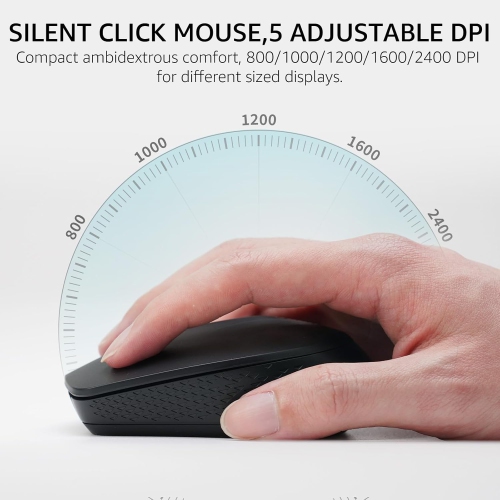 Rapoo 9010M Wireless Keyboard and Mouse Combo - Multi-Device Bluetooth 5.0/4.0, 2.4GHz, Silent Click, 4-Device Support, Compatible with Windows, Mac,