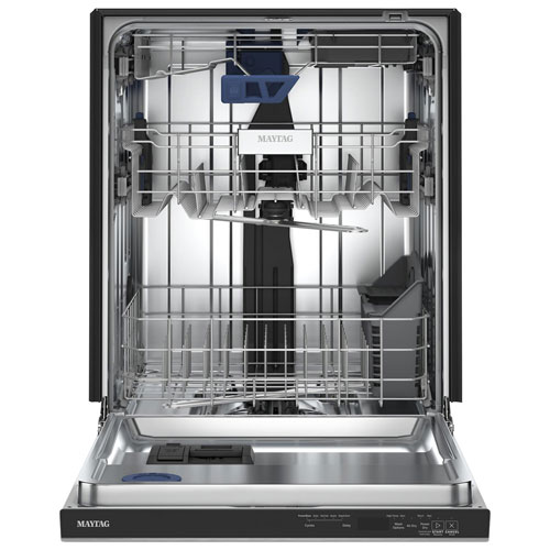 Lave-vaisselle encastrable 24 po 47 dB avec cuve en inox et troisième panier de Maytag - Inox résistant à la rouille