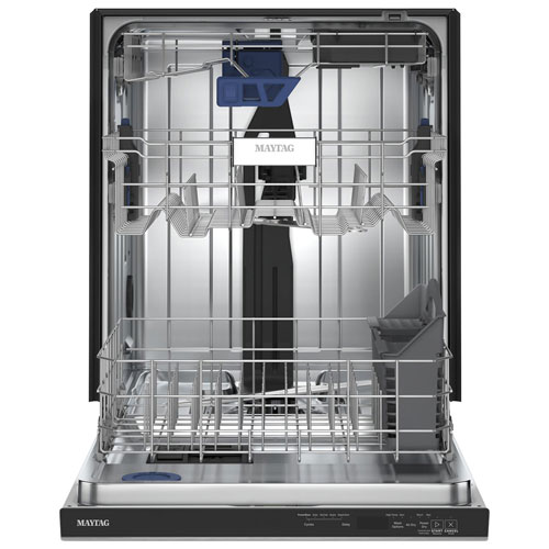 Lave-vaisselle encastrable 24 po 47 dB avec cuve en inox et troisième panier de Maytag - Inox résistant à la rouille