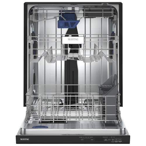 Maytag 24" 47dB Built-In Dishwasher with Stainless Steel Tub & Third Rack - Black