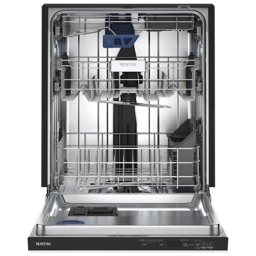 Lave-vaisselle encastrable 24 po 47 dB avec cuve inox et troisième panier de Maytag - Blanc