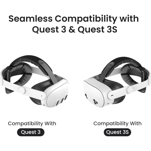 KIWI design K4 Comfort Head Strap Accessories for Meta/Oculus Quest 3/3S, Non-Battery Lightweight Head Strap
