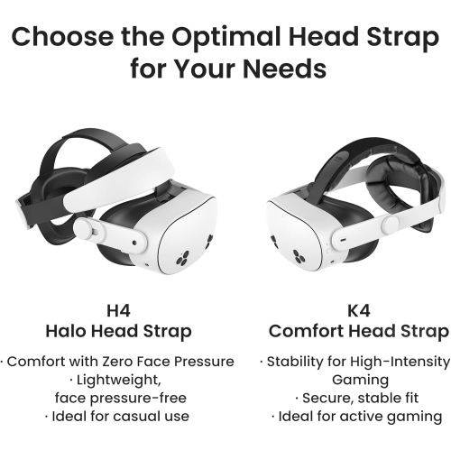 KIWI design K4 Comfort Head Strap Accessories for Meta/Oculus Quest 3/3S, Non-Battery Lightweight Head Strap