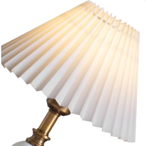 Retro bedroom bedside table lamp, disassembled KD lampshade, living room and bedroom decorative night light, creative pleated table lamp, office