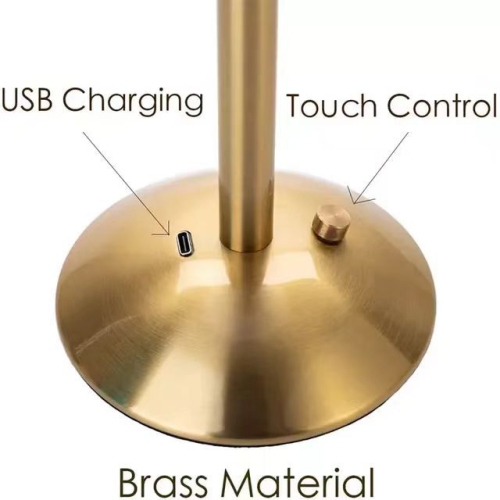 Lampe de table rechargeable à trois couleurs - gradation tactile, lampe d'ambiance romantique, lampe de table en cristal portative, adaptée pour le