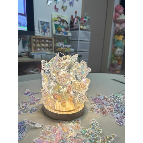 Lampe USB papillon Atmosphère - Ensemble fait à la main, cadeau créatif pour filles/enseignants, veilleuse lumineuse Atmosphere pour chambre à coucher