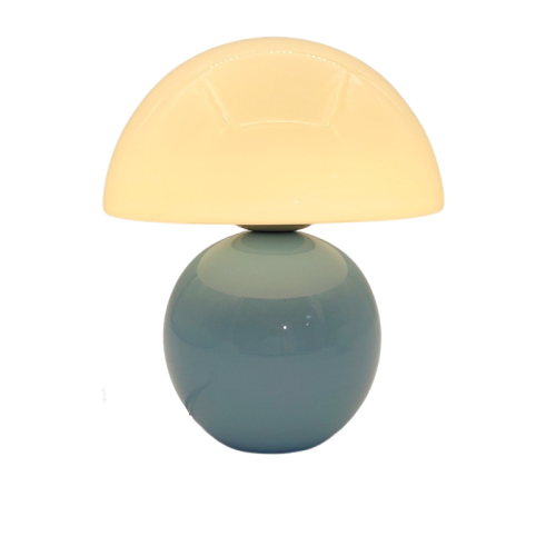 Ceramic base mushroom night light-art glass ceramic base decoration bedside lamp bedroom desk creative atmosphere night light
