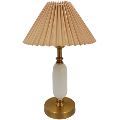 Retro bedroom bedside table lamp, disassembled KD lampshade, living room and bedroom decorative night light, creative pleated table lamp, office