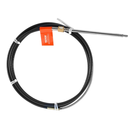 VEVOR  17 Feet Boat Steering Cable, Outboard Marine Rotary, 1/2 Ton High Tensile Strength, Steel Steering Wheel Cable Compatible w Most