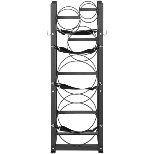 VEVOR 12.79x12.99x47.12 in Refrigerant Tank Rack, with 2 x 30lbs and Other 3 Small Bottle Tanks, Cylinder Tank Rack, Refrigerant Cylinder Rack and