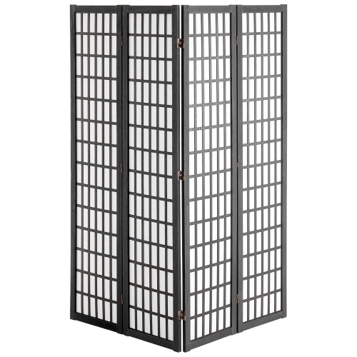 VEVOR  4 Panel Room Divider, Japanese Room Divider, Wood Folding Privacy Screen Indoor, Japanese Partition Dividers Portable Decoration Screens, For